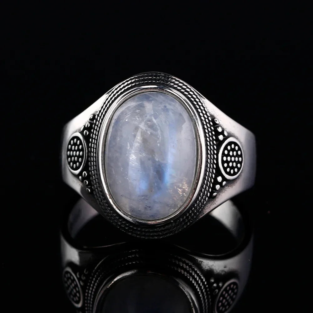 Bague pierre de lune homme hotsell