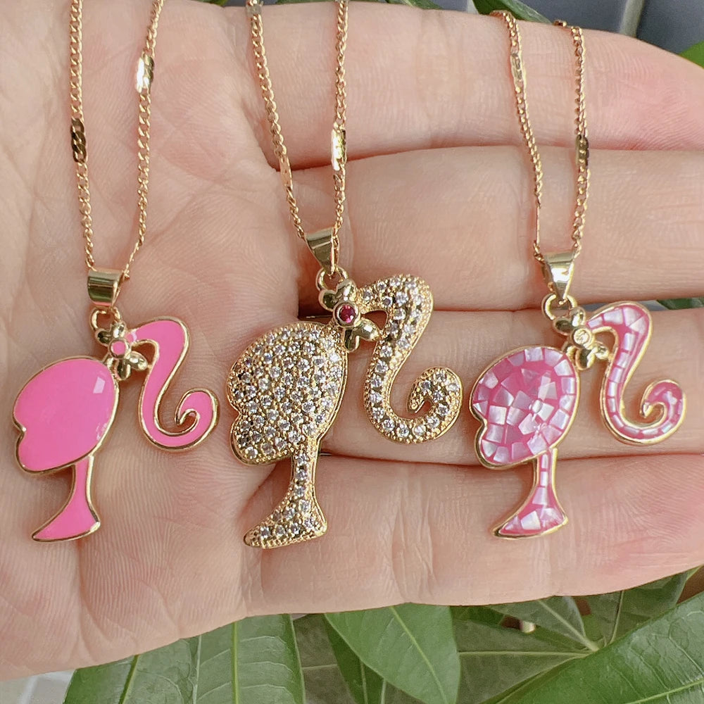 Bijoux pour poupée Barbie : Collier en chaînette dorée avec toupie en cristal bronze | Violette-créations Bijoux pour poupée Barbie : Collier en chaînette dorée avec toupie en cristal bronze | Violette-créations
