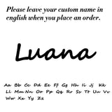 Police d'écriture 2 pour la bague prénom personnalisée, affichant l'alphabet.