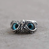 Bague hibou tête retournée