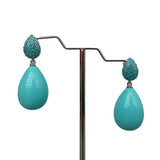 boucle d'oreille bleu turquoise