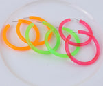 boucles d'oreilles fluo