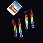 boucle d oreille arc en ciel