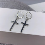 boucle d oreille croix femme