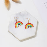 boucles d'oreille arc en ciel