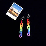 boucle d oreille arc en ciel