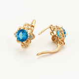 boucles d'oreille bleu marine