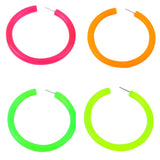 boucles d'oreilles fluo