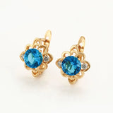 boucles d'oreille bleu marine