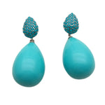 boucle d'oreille bleu turquoise