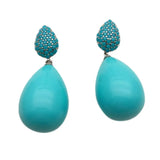 boucle d'oreille bleu turquoise