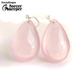 boucles d'oreille quartz rose