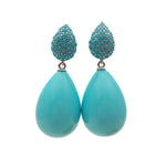 boucle d'oreille bleu turquoise