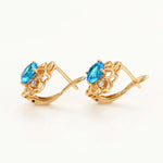 boucles d'oreille bleu marine