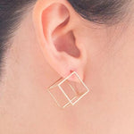 boucle d'oreille cube