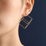 boucle d'oreille cube