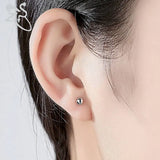 boucles d'oreille boule argent