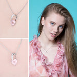 collier en quartz rose