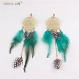 boucles d oreilles plumes