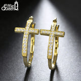 boucles d'oreilles croix femme