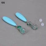 boucles d'oreilles bleu turquoise