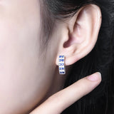 boucles d'oreille bleu