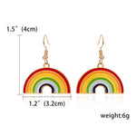 boucles d'oreille arc en ciel