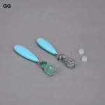 boucles d'oreilles bleu turquoise