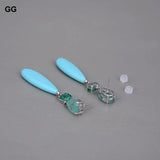 boucles d'oreilles bleu turquoise