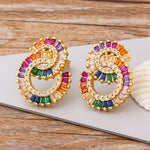 boucles d'oreilles fantaisie colorées