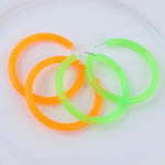 boucles d'oreilles fluo