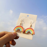 boucles d'oreille arc en ciel