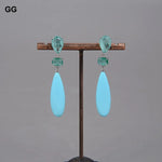 boucles d'oreilles bleu turquoise