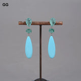 boucles d'oreilles bleu turquoise