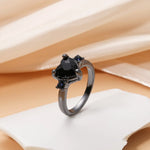 bague noire femme