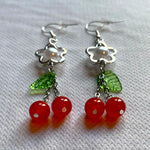 boucles d'oreilles cerises