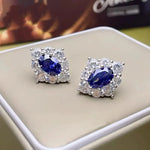 boucle d'oreilles bleu roi