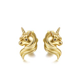 boucle d'oreille licorne or