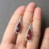 boucles d'oreilles ambre