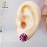 boucles d'oreille rose fushia