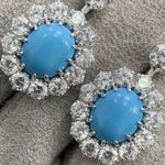 boucle d'oreille turquoise veritable