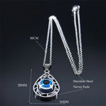 collier oeil bleu