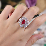 bague pierre rouge