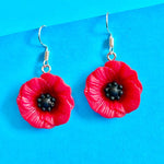 boucle d'oreille coquelicot