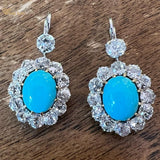 boucle d'oreille turquoise veritable