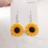 boucle d'oreille tournesol