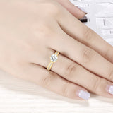 bague diamant or jaune