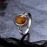 bague argent pierre