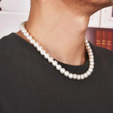 collier perles hommes