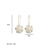 boucle d'oreille fleur stabilisée